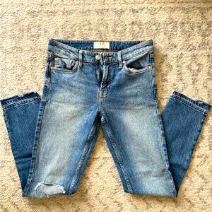 Free People Blue Washed Out Jeans
